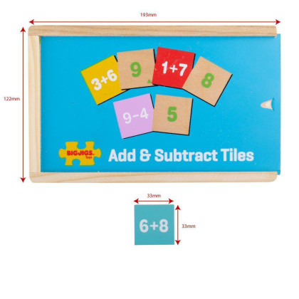 Sčítání a odčítání v krabičce Bigjigs Toys