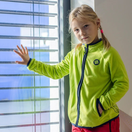 Dětská mikina propínací fleezová, Pidilidi, zelená