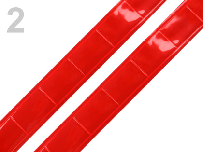 Reflexní páska na přilepení 1m červená