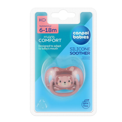 Šidítko silikonové symetrické 6-18 m Cute Animals Canpol babies