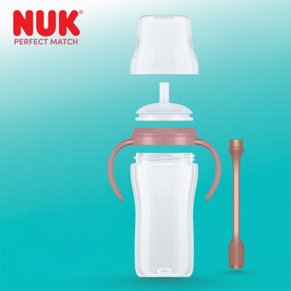 Kojenecká láhev Perfect Match na učení s brčkem Bear 260 ml NUK