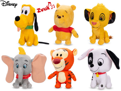 Disney postavičky plyšové 30 cm na baterie se zvukem