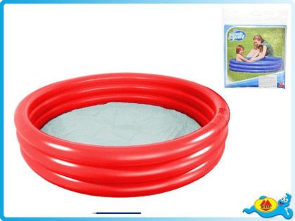 Bazén nafukovací tříkruhový 102x25cm 110L ČERVENÝ