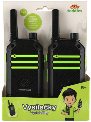 Vysílačky 2 ks walkie-talkie 2,4 GHz dosah 80 metrů