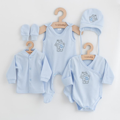 5-dílná kojenecká soupravička do porodnice New Baby Classic modrá 