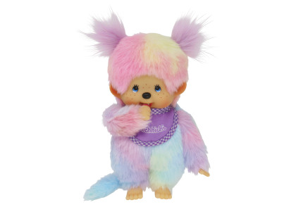 Monchhichi Mončiči dívka duhová (plněná kuličkami) 20 cm
