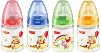 First Choice kojenecká plastová láhev Medvídek Pú 150 ml
