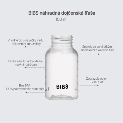 Náhradní plastová láhev 150 ml Bibs