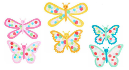 Kreativní sada První lepení Motýlci Craft Kit Haba