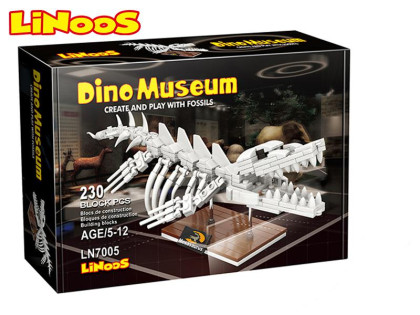 LiNooS stavebnice 230 ks skelet dinosaurus Mosasaurus