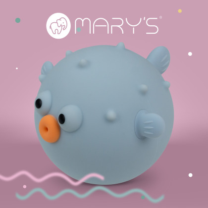 LED silikonová noční lampička dotyková Rgb Puffer Fish, modrá Mary's