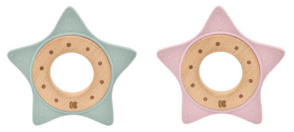 Kousátko silikon a dřevo Star KikkaBoo