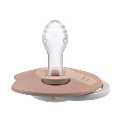 Dudlík svítící silikonový dynamický Prime 6-18 m 2 ks Ivory/Blush Lovi