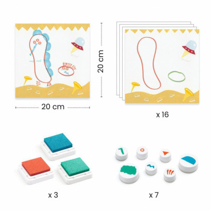 Djeco Razítkovací set - příšerky