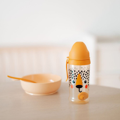 Lahev nevylévací sportovní se slámkou a závažím BabiesBoo 350 ml Canpol babies