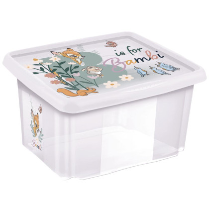 Úložný box s víkem 15 l "Bambi", Transparent