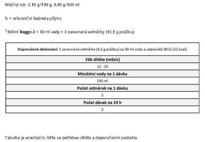 Beggs 3 batolecí mléko (800 g)