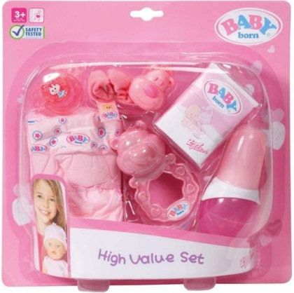 BABY born 817698 - Sada (plenky, strava, chrastítko, dudlík, lahvička)  nezobra