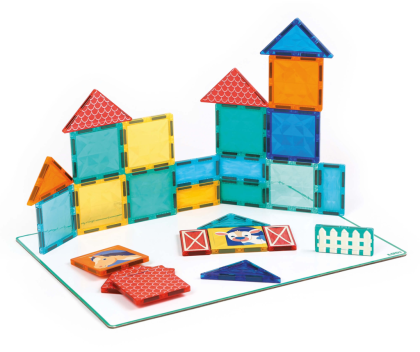 Magnetická stavebnice s tabulí Farma 27 ks Ludi