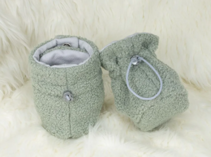 Capáčky Teddy fleece double Olive olivová Esito