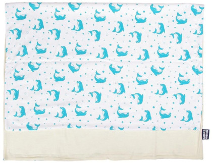 Dětská merino deka bio delfín aqua 70 x 100 cm Kaarsgaren