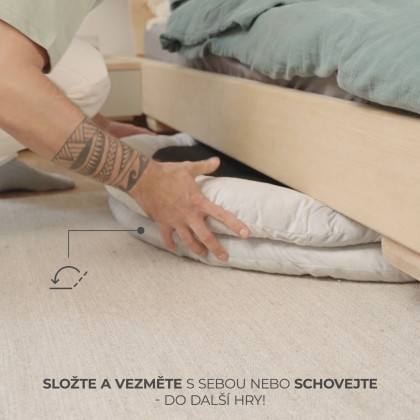 Deka hrací s hrazdičkou Cozyplay Light Grey Kinderkraft