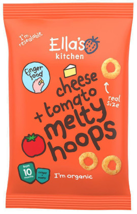 Ella's Kitchen BIO křupavé kroužky se sýrem a rajčaty (20 g)