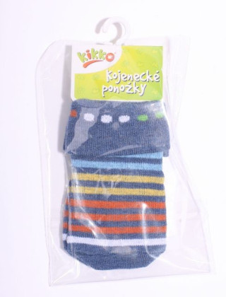 Kojenecké ponožky bavlna KIKKO 6-12 m MODRÁ PRUH 558