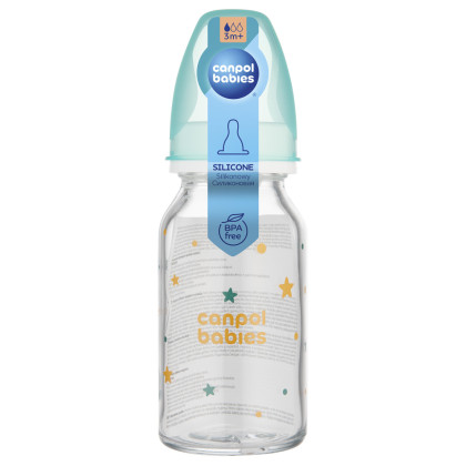 Canpol babies Lahev skleněná s úzkým hrdlem Toys 120 ml