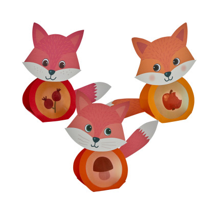 Kreativní sada První nalepovací mini světýlko Liška Haba