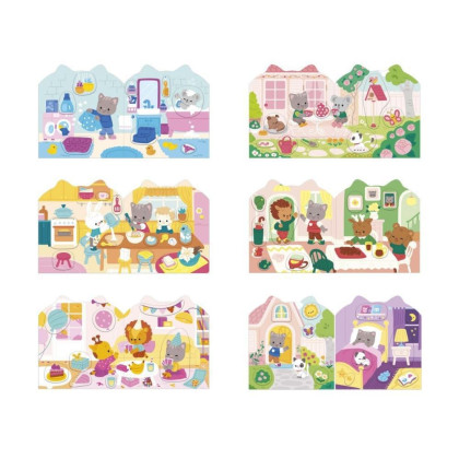 Samolepky Dům 7 předloh Stickers Janod
