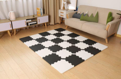Podložka pěnové puzzle Luno 150x180 cm Black 30 ks