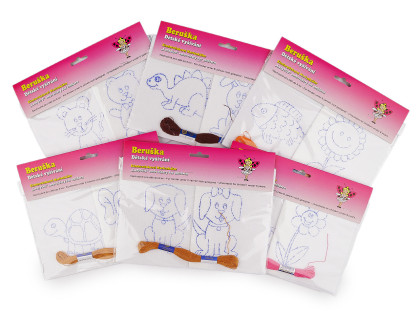 Dětské vyšívání s předtištěným motivem 2 ks