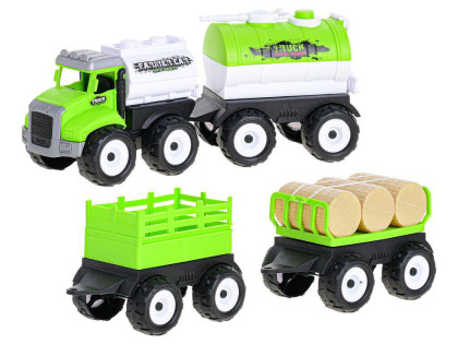 Sada farmářské auto 11-12 cm na setrvačník se třemi přívěsy