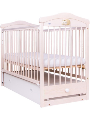 Dětská postýlka-kolébka Drewex Hippo se šuplíkem přírodní