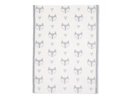 Pletená deka Lišky šedá