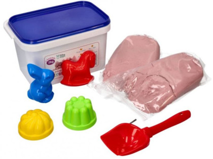 Kinetický písek - pudrový - 2 kg + mix formiček