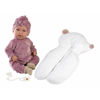 New born realistická panenka miminko se zvuky a měkkým látkovým tělem 74118 42 cm Llorens