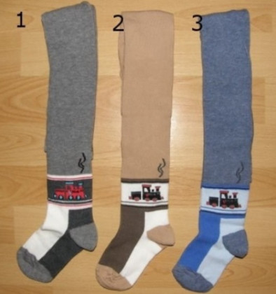 Dětské punčocháče Design Socks vel. 1 (12 - 24 měs) MAŠINKA ŠEDÉ TYP 1