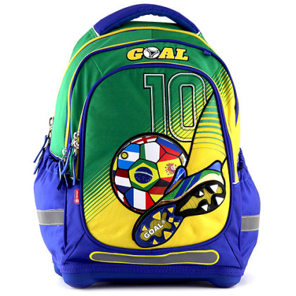 Školní batoh Goal - Zeleno-modrý