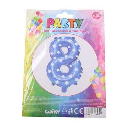 Balónek nafukovací modrý - číslo