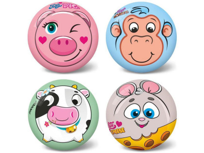 Míč zvířátka obličej 11 cm