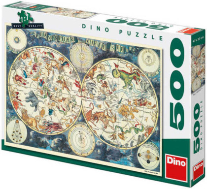 Puzzle Astrologická mapa 47x33cm 500 dílků