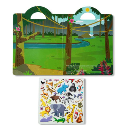 Adhezní sešit se samolepkami Safari Melissa & Doug