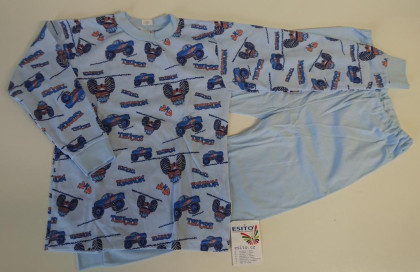 Bavlněné pyžamo truck sv. modrá vel. 116