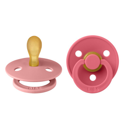 Colour symetrické dudlíky z přírodního kaučuku 2 ks 0 - 6 m Bibs