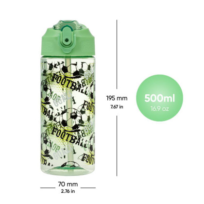 Tritanová láhev na pití s brčkem 500 ml Baagl