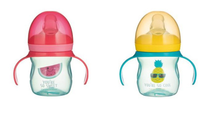 Tréninkový hrneček se silikonovým pítkem a úchyty So Cool 150 ml Canpol babies