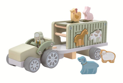 Toys Dřevěné auto se zvířátky 2Kids