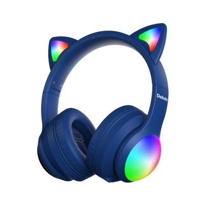 Bezdrátová dětská sluchátka Delulu DiscoBeats Blue